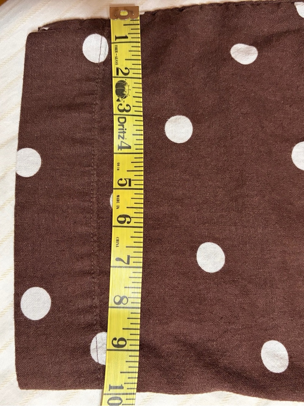 Women’s Brown Polka Dot Casual Cropped Pants - White Dot Print OLD NAVY SIZE L - Picture 12 of 12